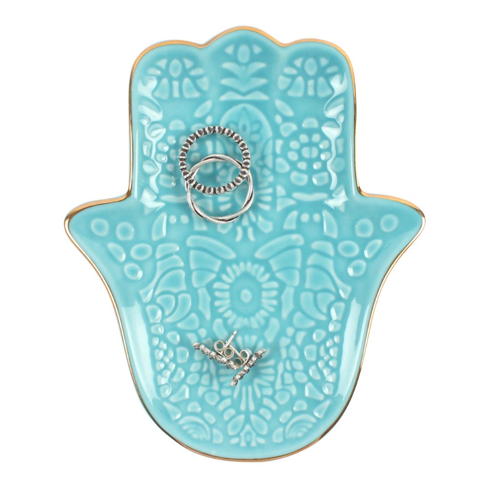 View Turquoise Hamsa Hand Jewellery Dish information