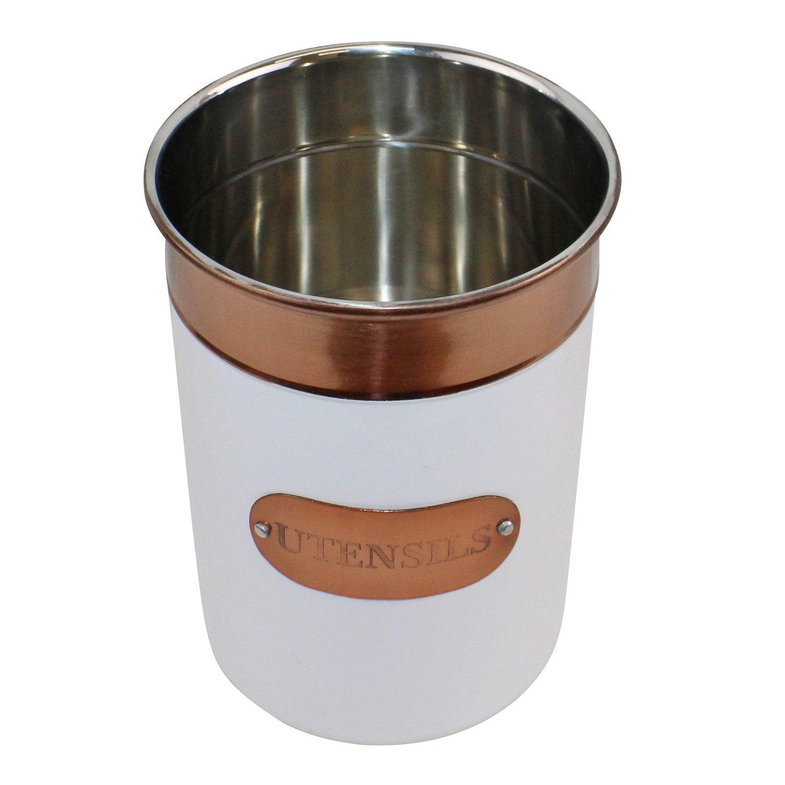 View Utensils Holder Copper White Metal Design information