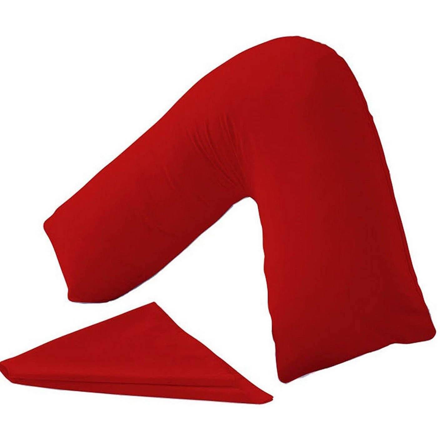 View V Shaped Support Pillow Red information