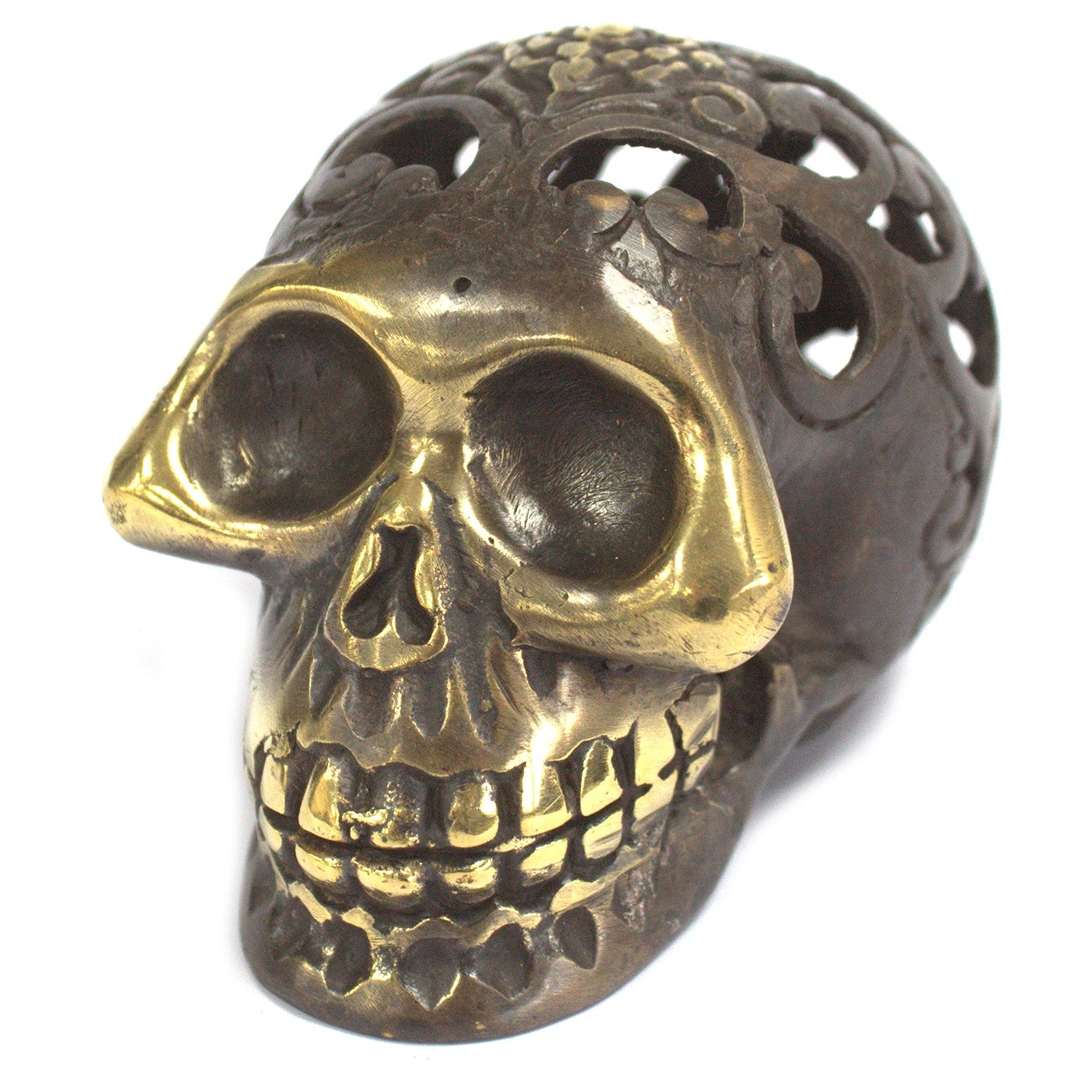 View Vintage Brass Skull Lrg information