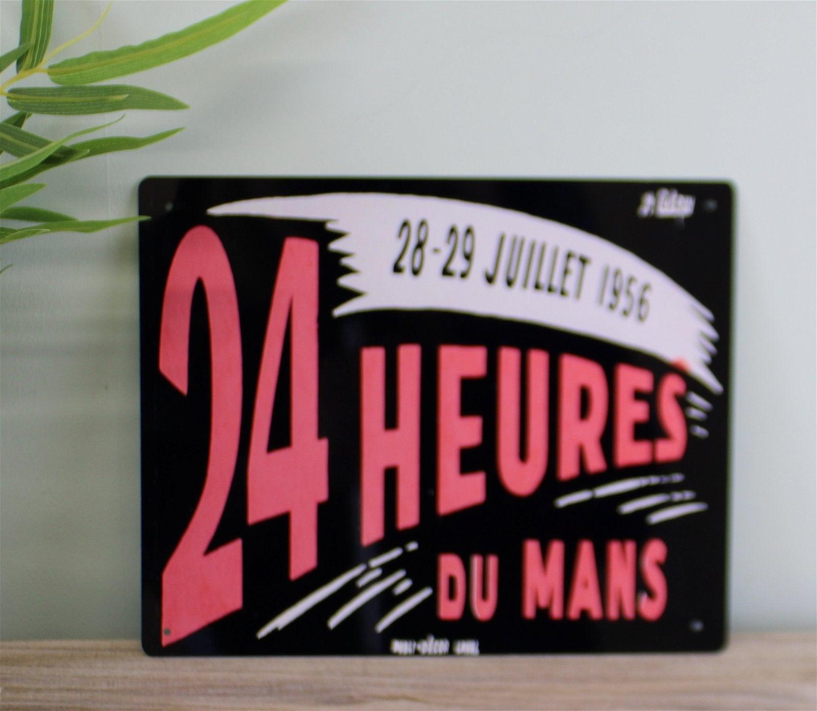 View Vintage Metal Sign 24 Heures Du Mans Racing Poster information