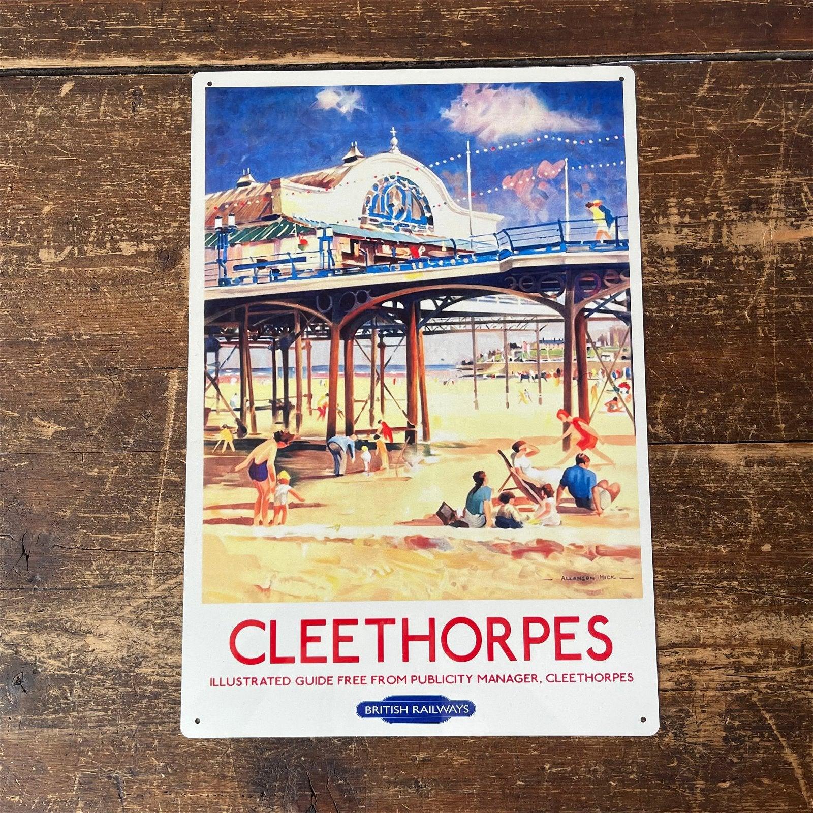 View Vintage Metal Sign British Railways Retro Advertising Cleethorpes information