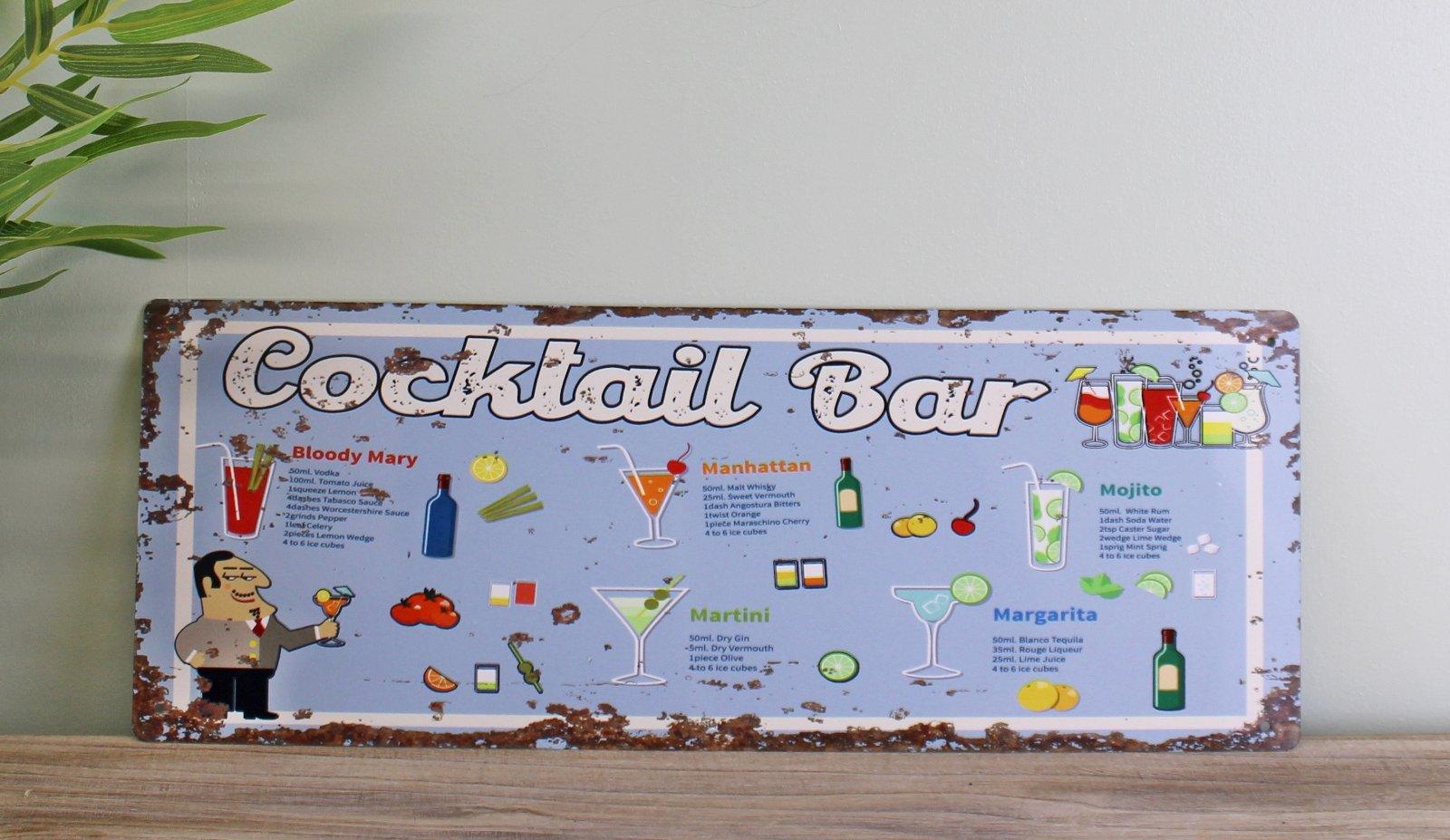 View Vintage Metal Sign Cocktail Bar information