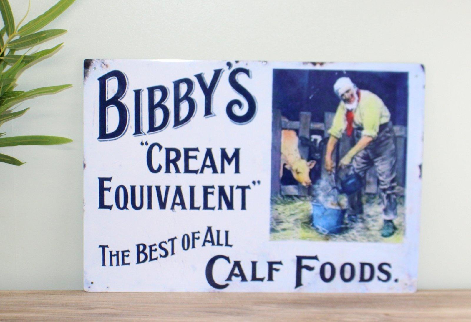 View Vintage Metal Sign Retro Advertising Bibbys Calf Foods information