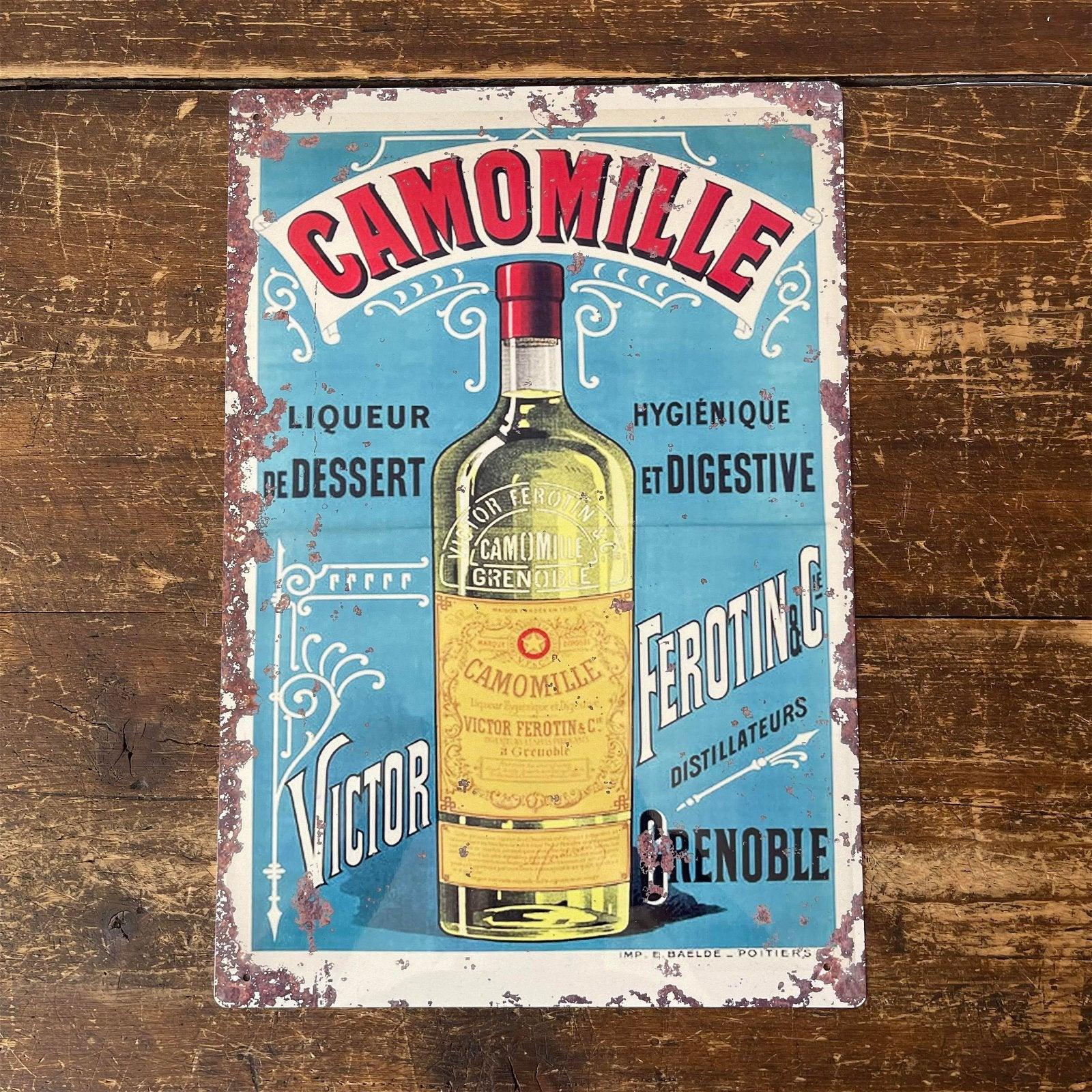 View Vintage Metal Sign Retro Advertising Camomile Liqueur information