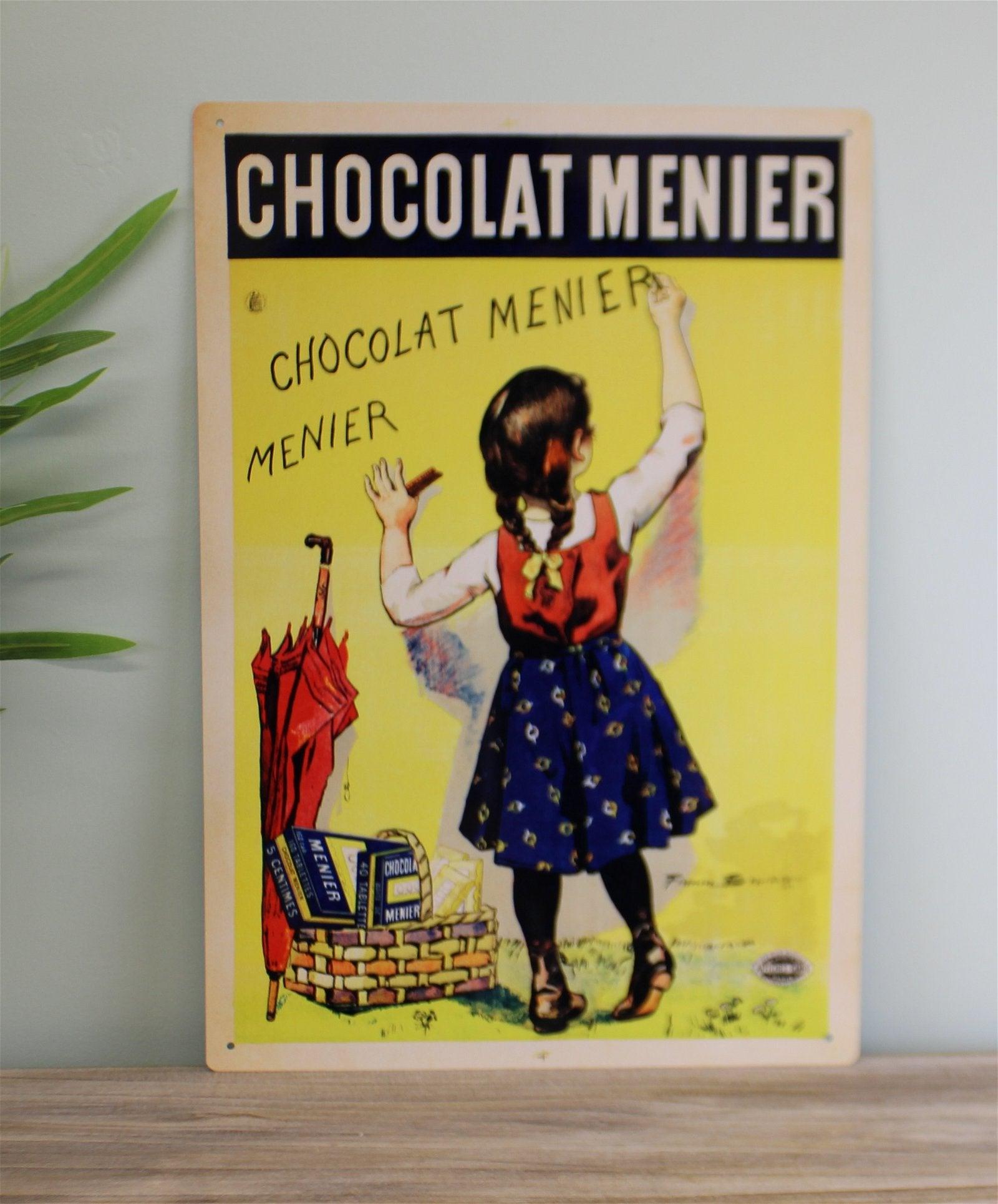 View Vintage Metal Sign Retro Advertising Chocolate Menier information