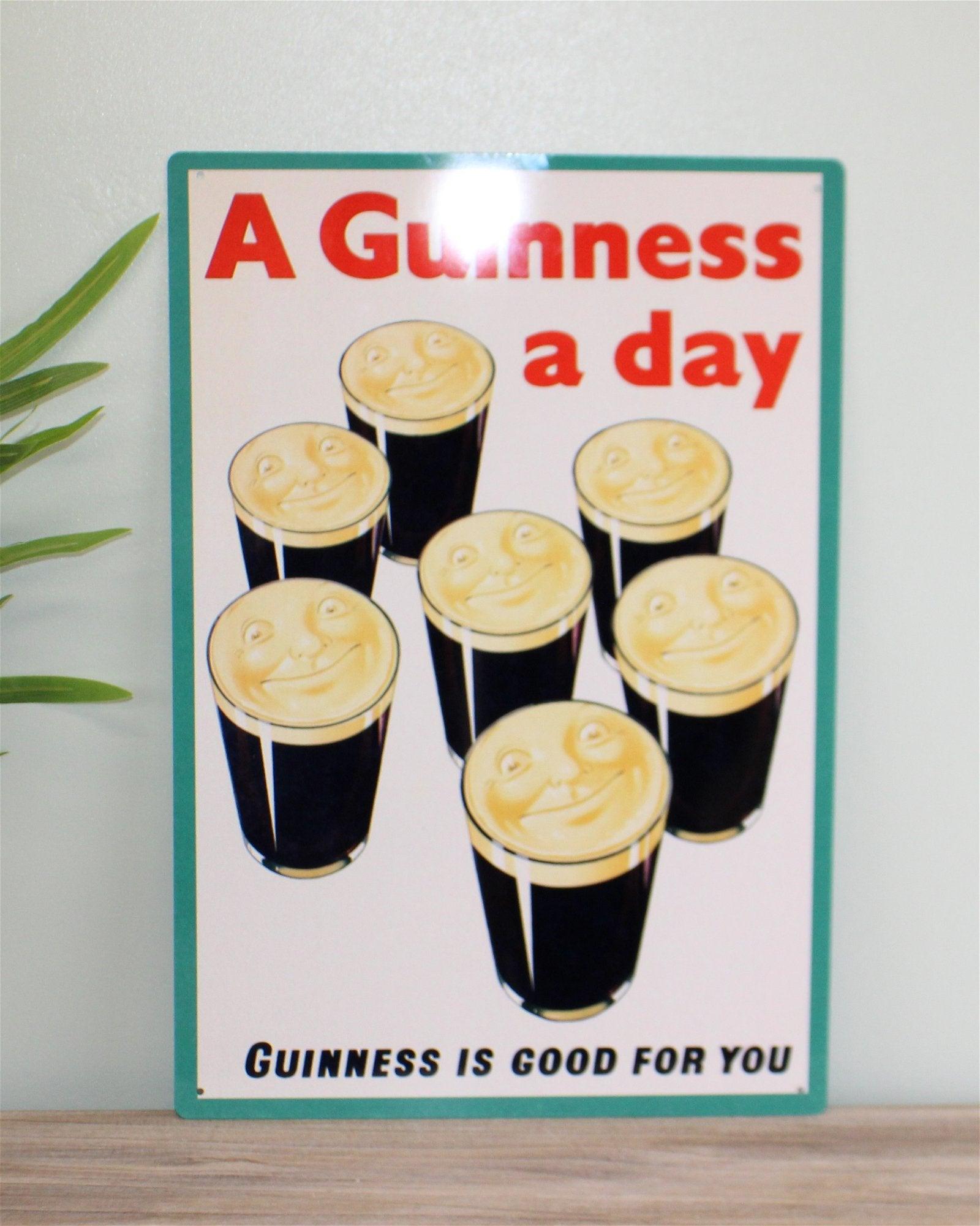 View Vintage Metal Sign Retro Advertising Guinness information