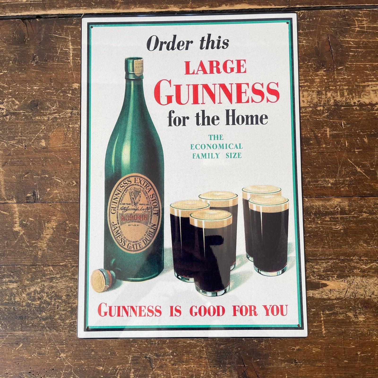 View Vintage Metal Sign Retro Advertising Large Guinness For Home information