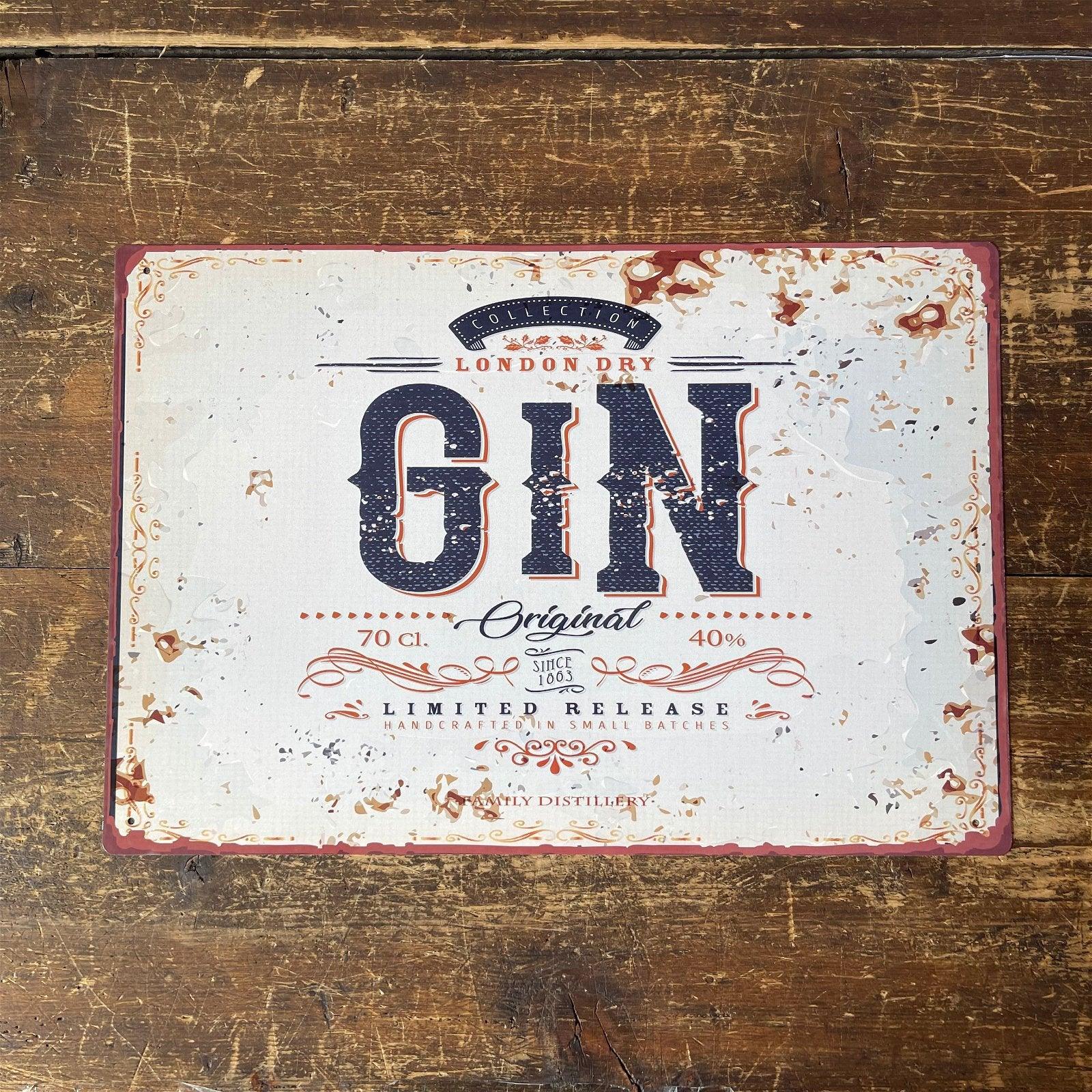 View Vintage Metal Sign Retro Advertising London Dry Gin information