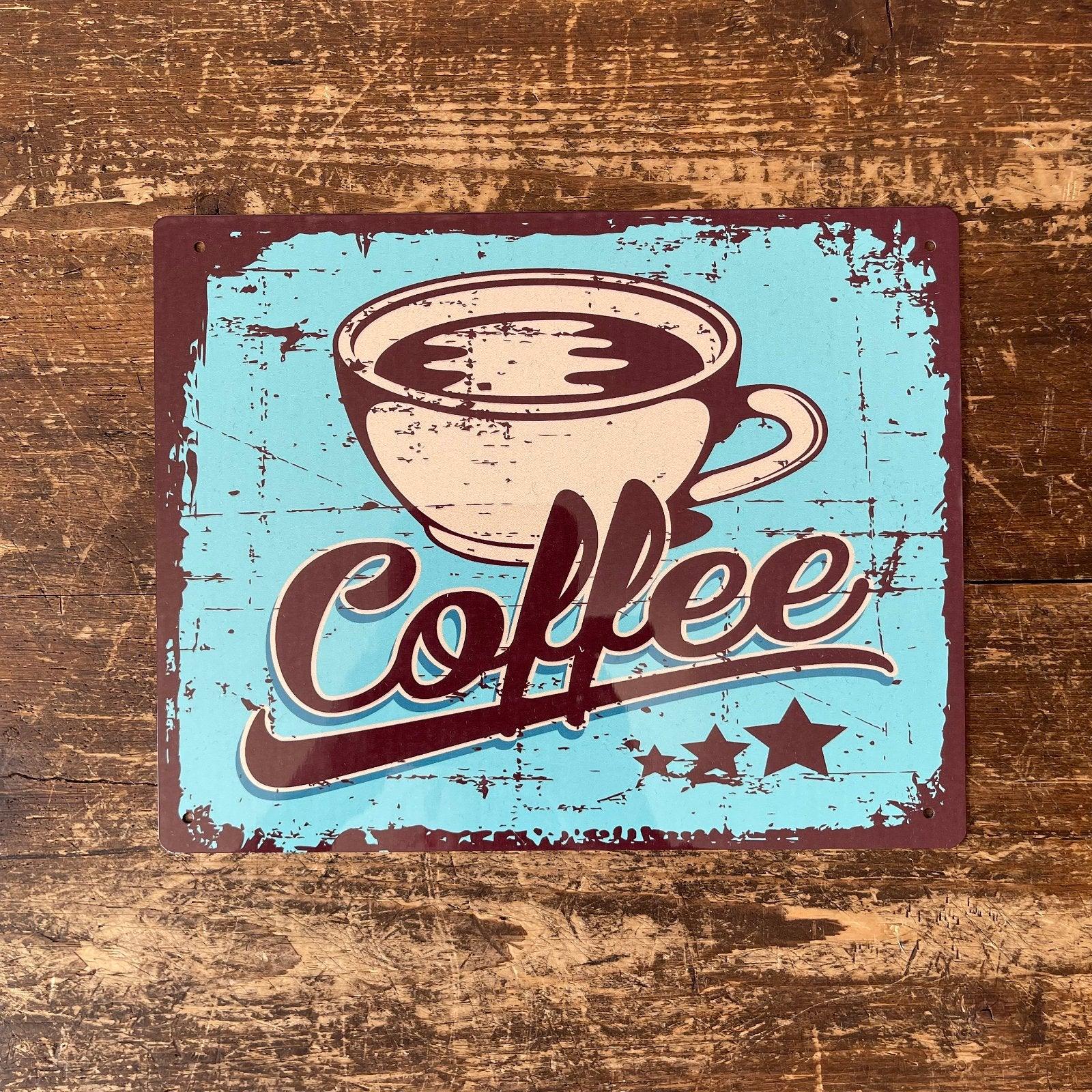 View Vintage Metal Sign Retro Coffee Sign information