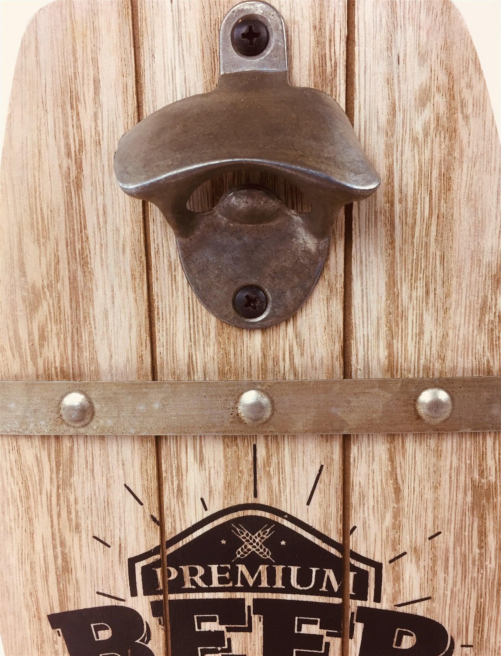 View Wall Hanging Beer Barrel Bottle Opener information