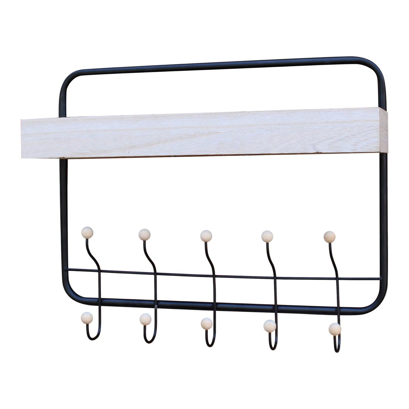 View Wall Hanging Shelf With Coat Hooks information