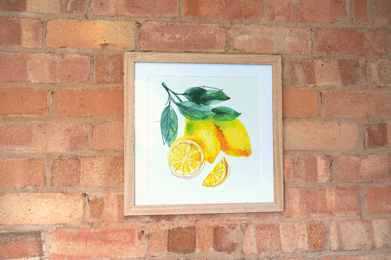 View Watercolour Lemons Art In Frame information