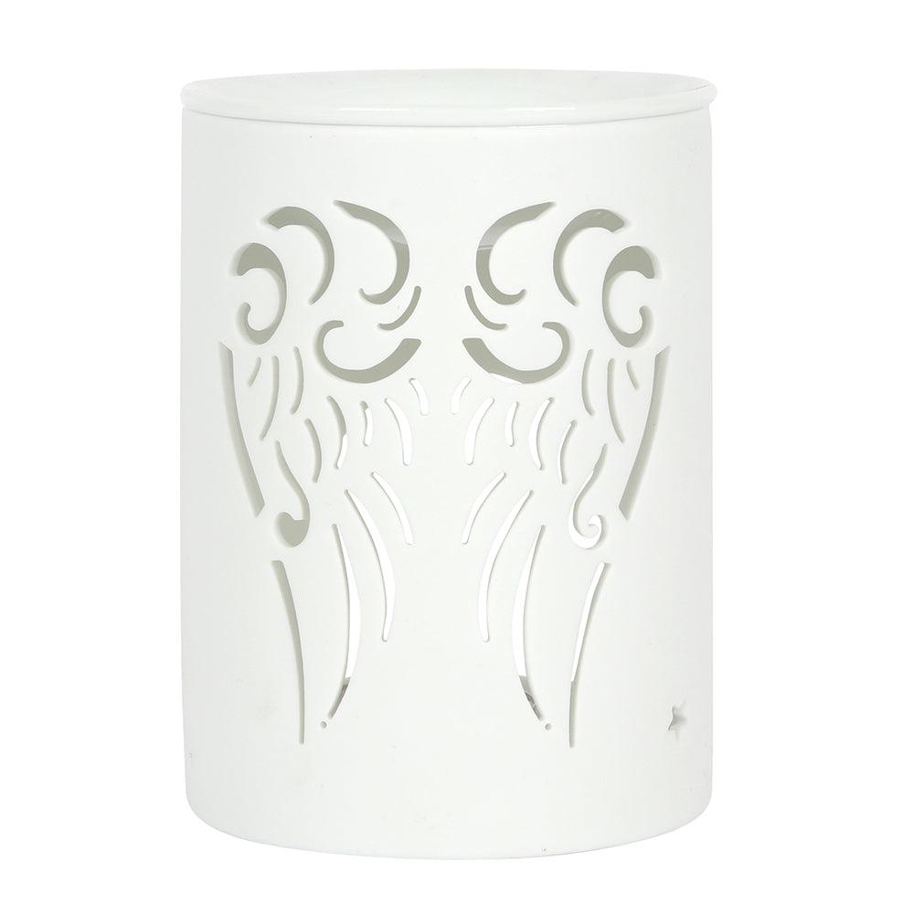 View White Angel Wings Cut Out Oil Burner information