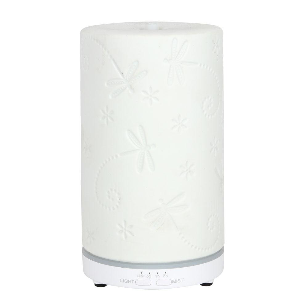 View White Ceramic Dragonfly Electric Aroma Diffuser information