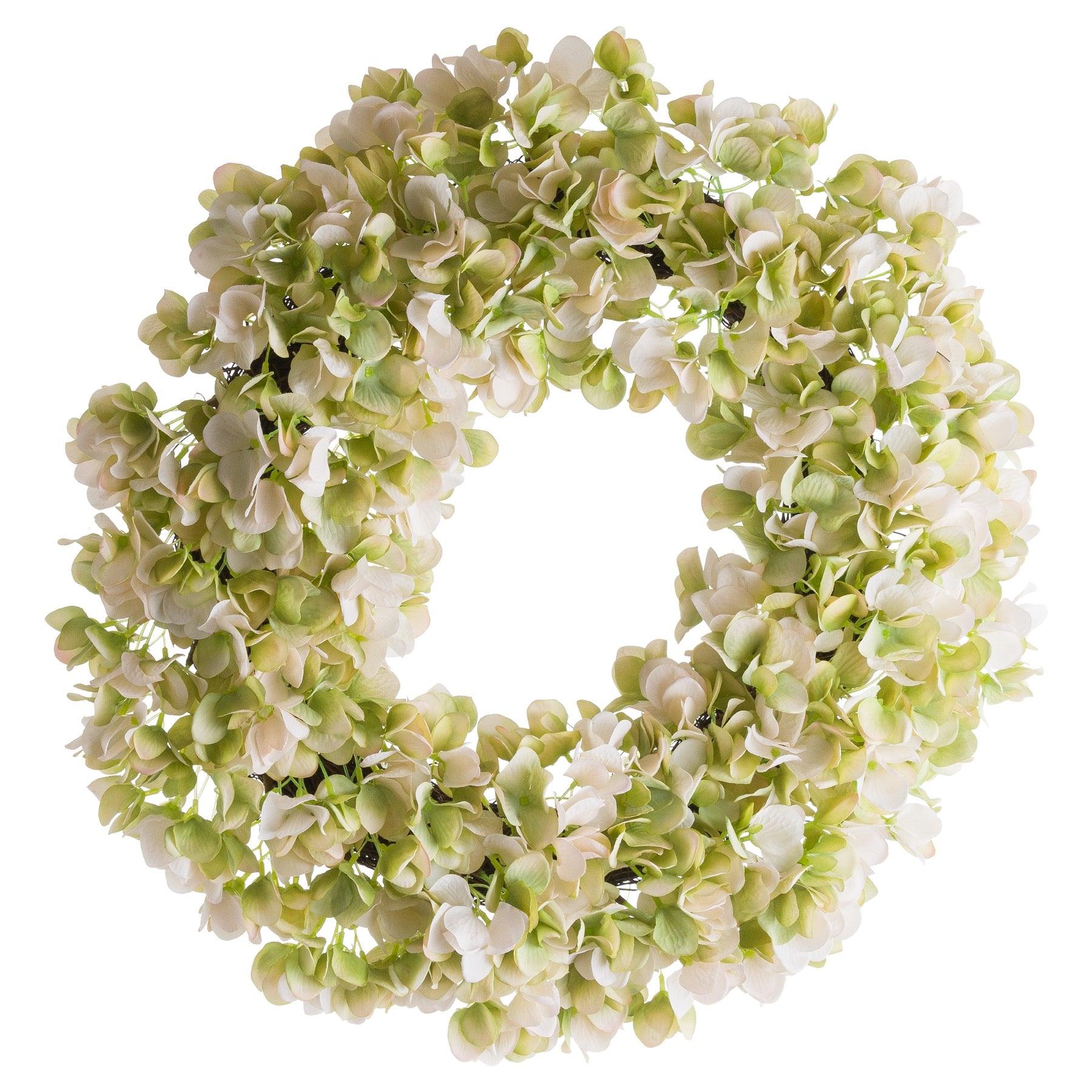 View White Hydrangea Wreath information