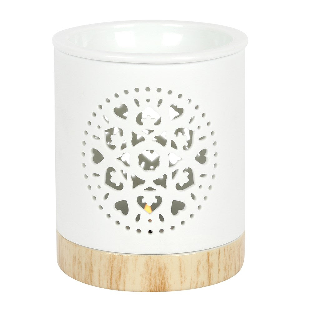 View White Mandala Cut Out Oil Burner information