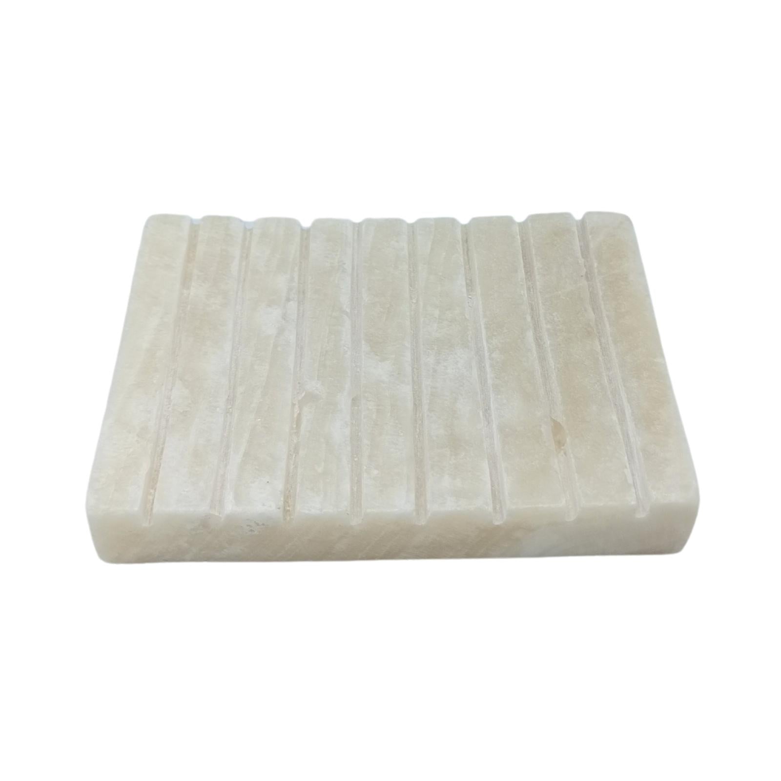 View White Onxy Ridged Soap Dish information