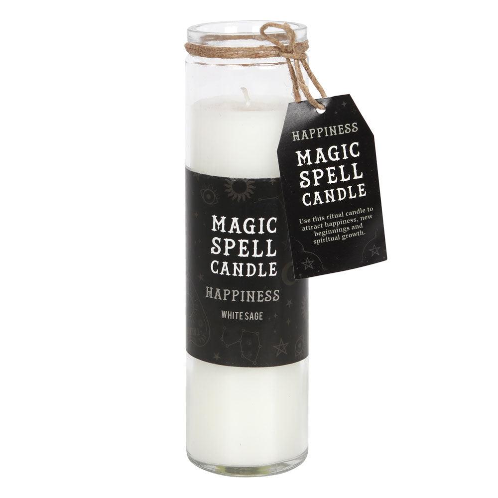 View White Sage Happiness Spell Tube Candle information
