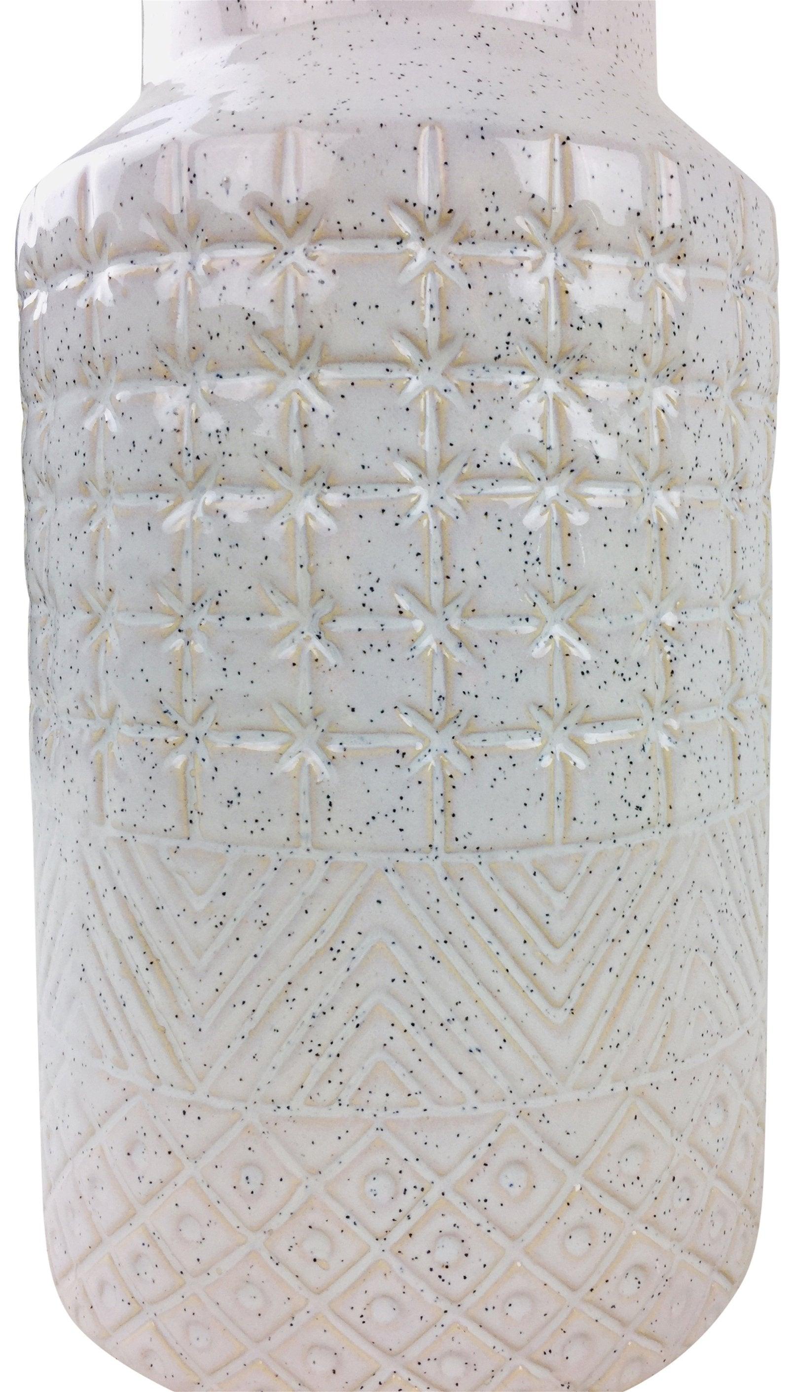 View White Star Textured Stoneware Vase 30cm information