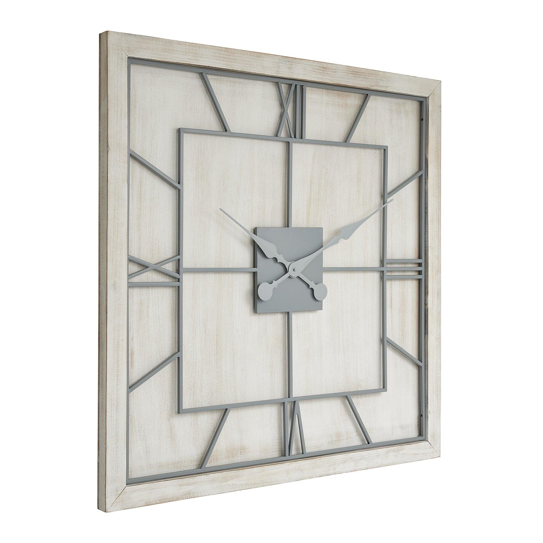 View Williston White Square Large Wall Clock information