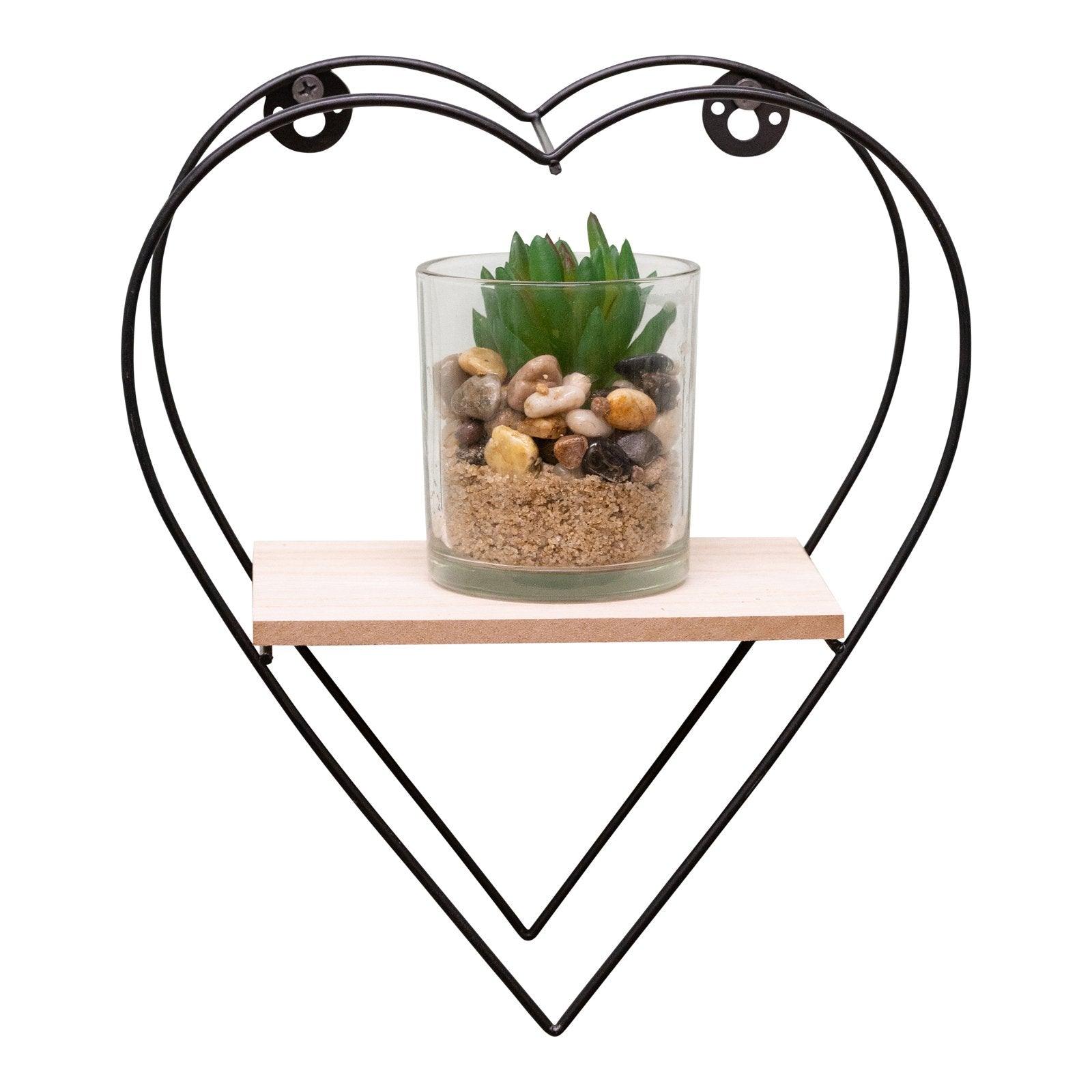 View Wire Heart Wall Shelf 23cm information