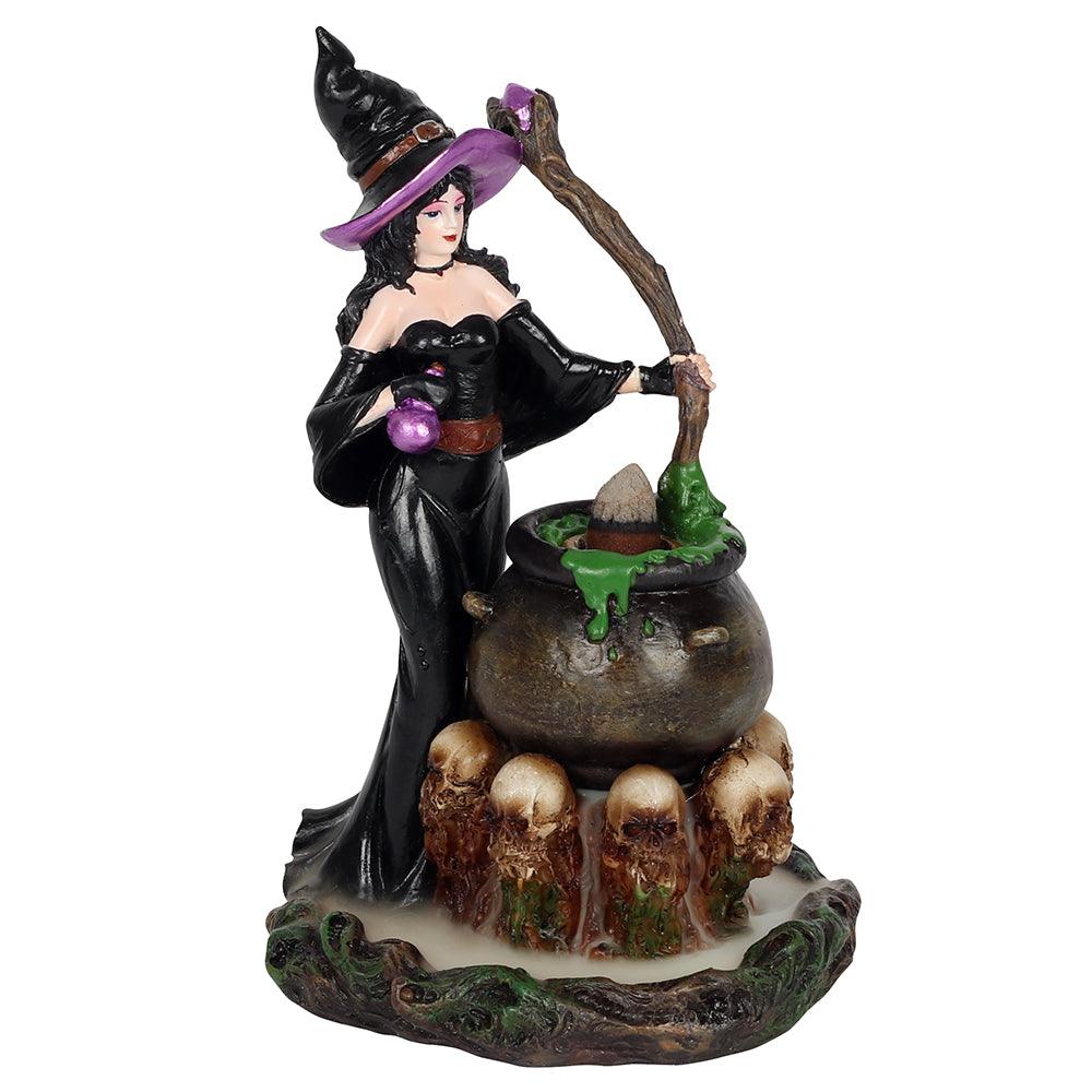 View Witch with Cauldron Backflow Incense Burner information