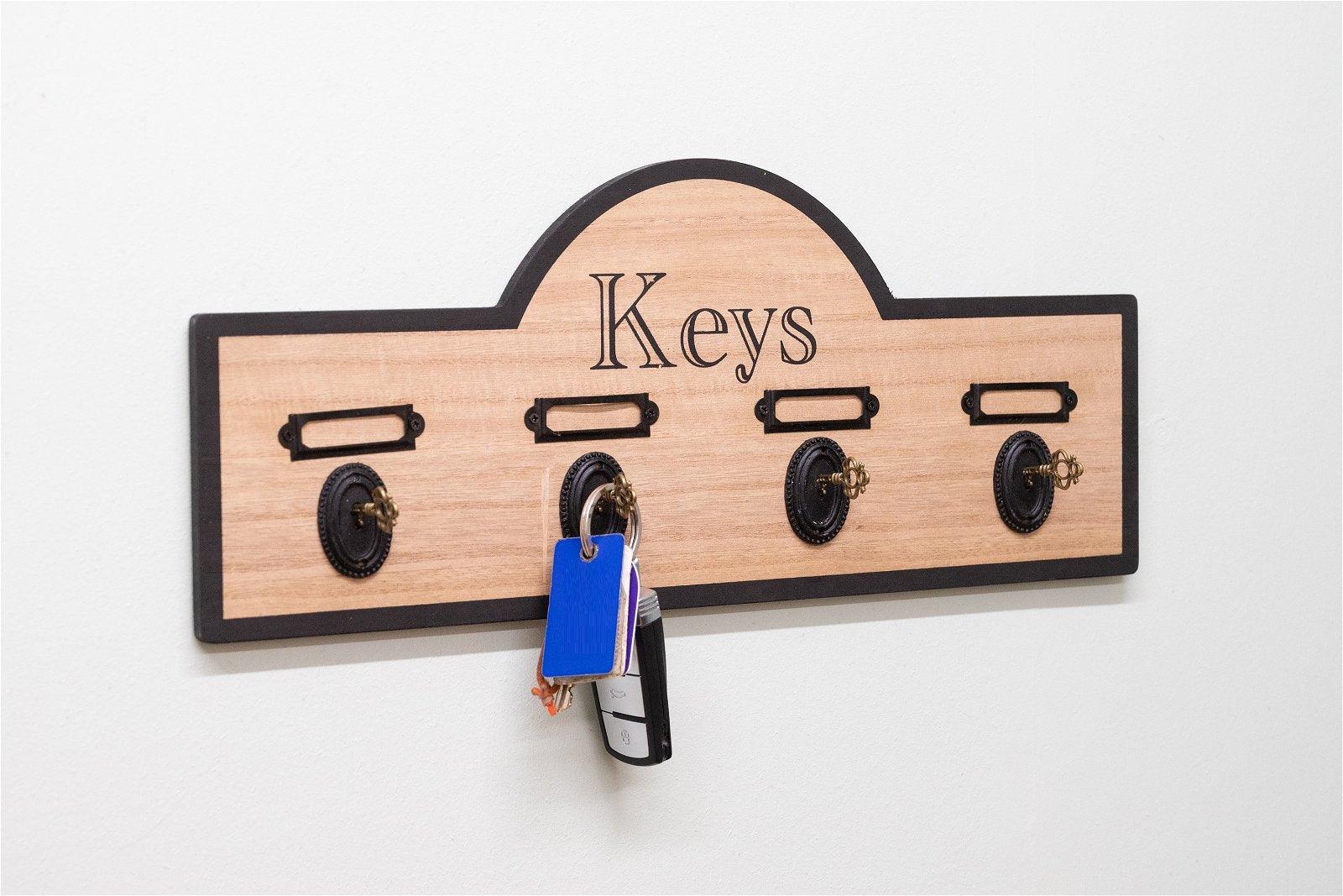 View Wooden Board With 4 Key Design Hooks information