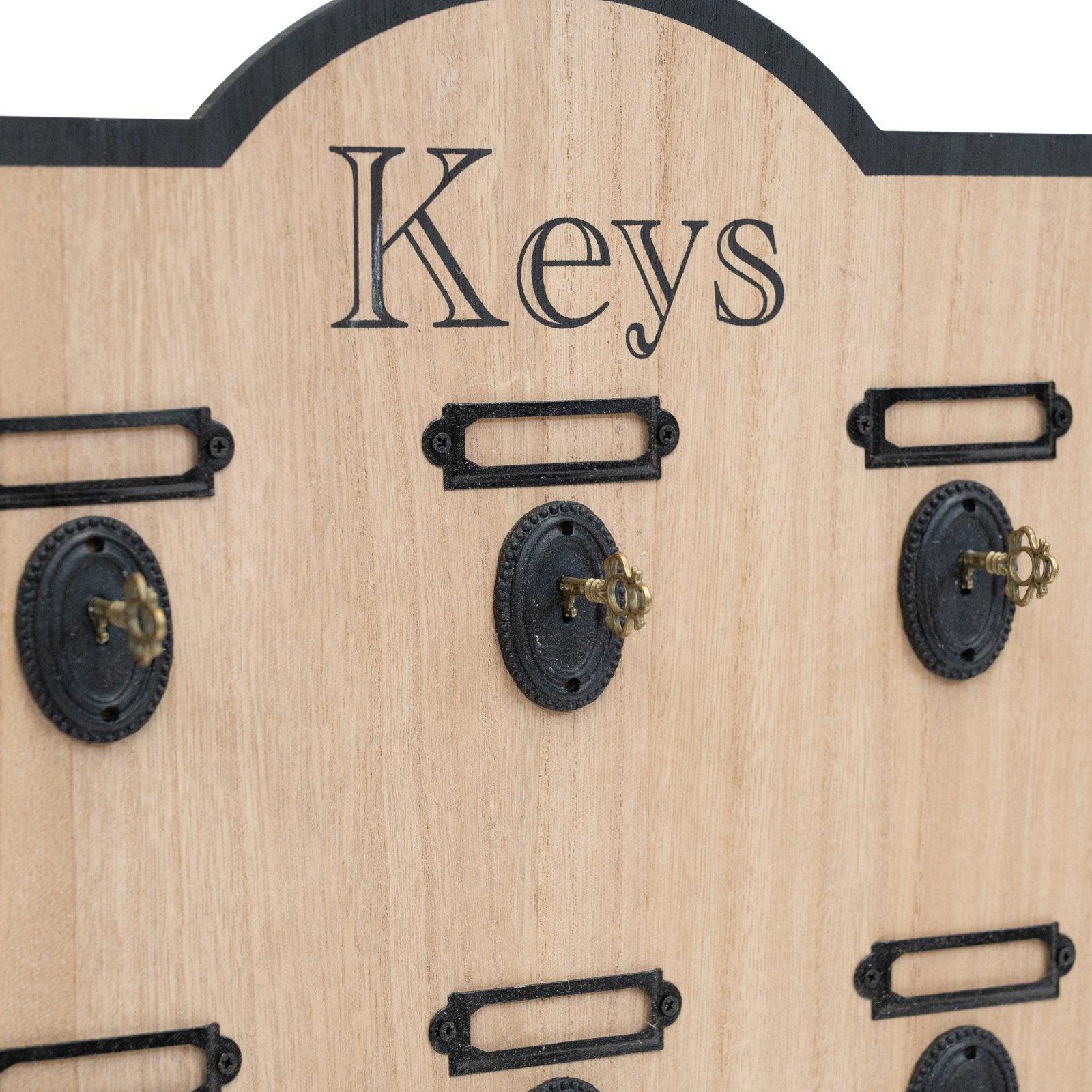 View Wooden Board With 9 Key Design Hooks information