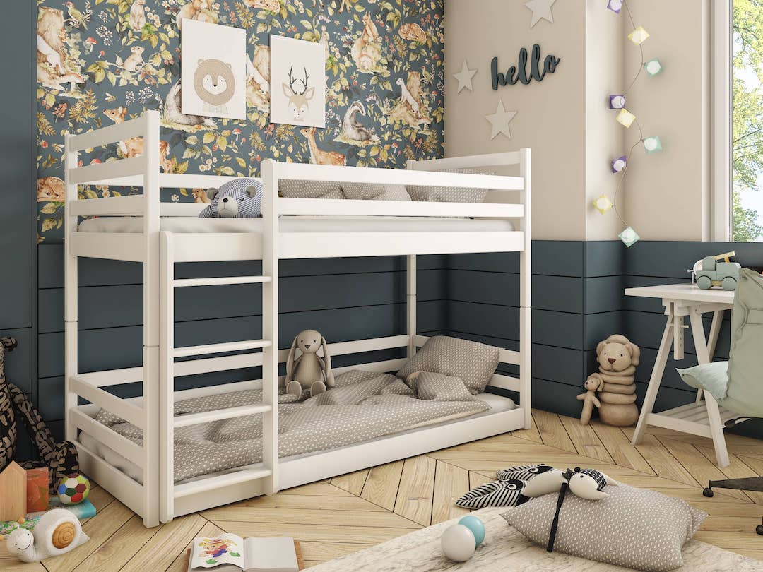 View Wooden Bunk Bed Mini White Without Mattresses information