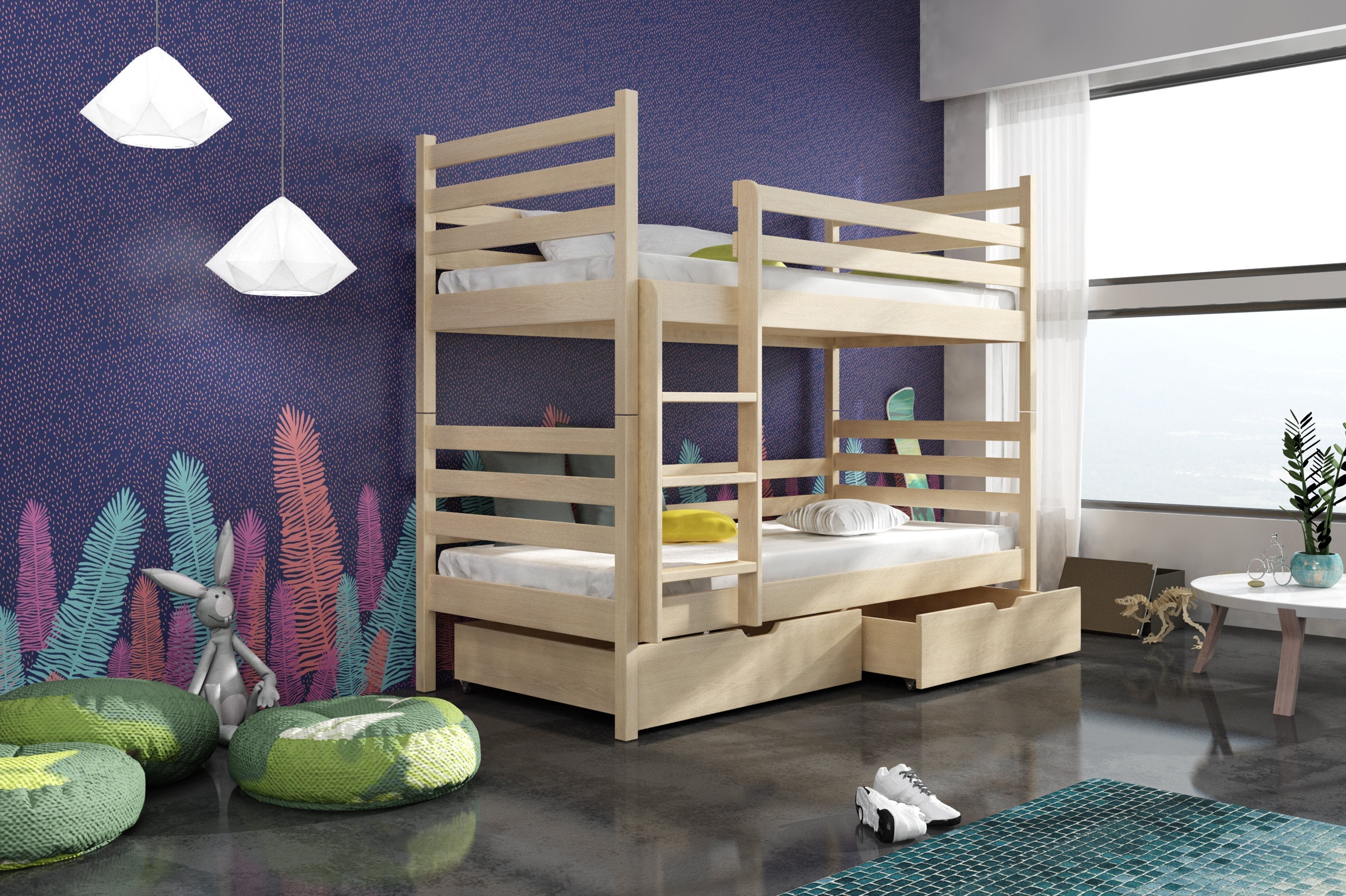 View Wooden Bunk Bed Nemo with Storage Pine FoamBonnell Mattresses information