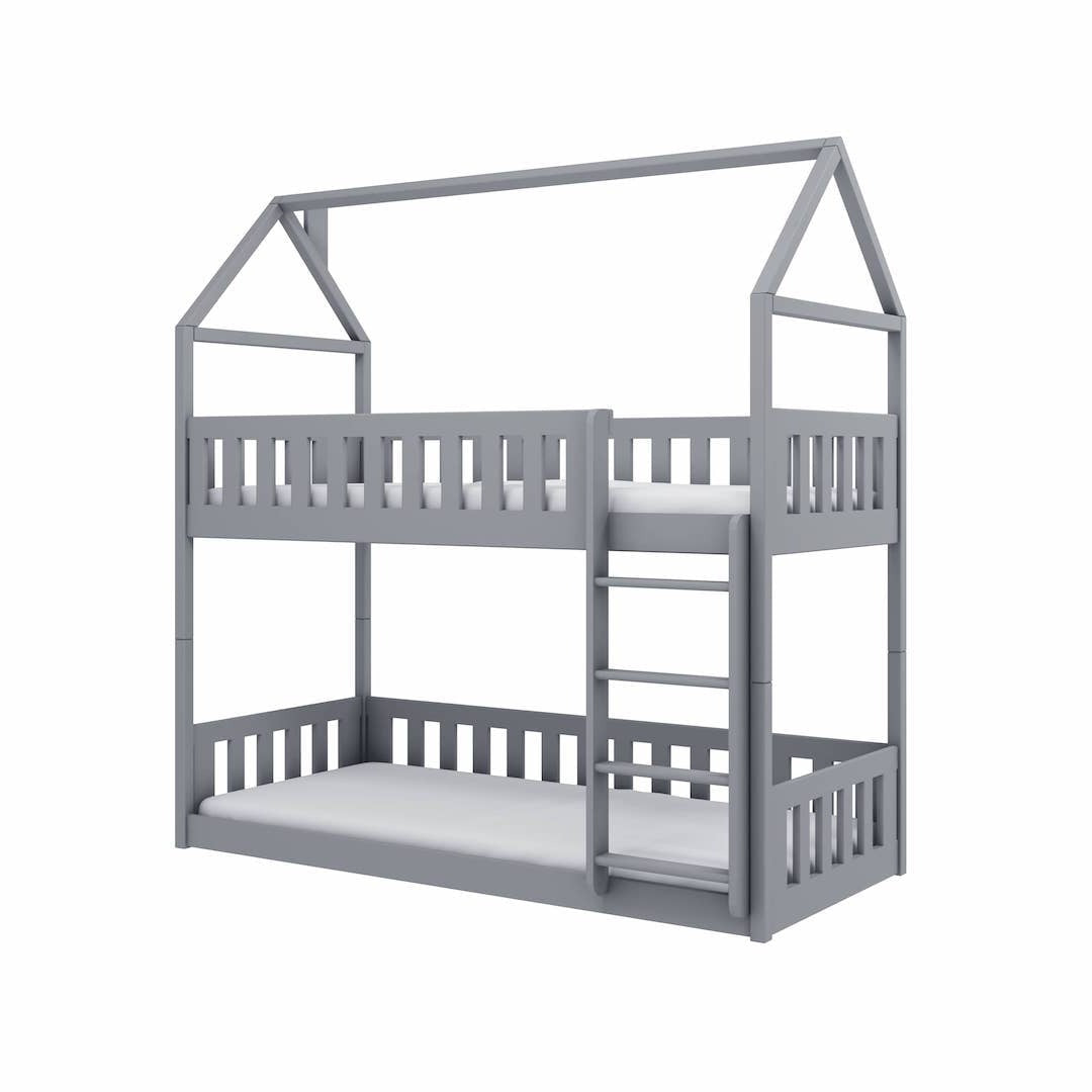 View Wooden Bunk Bed Pola Grey Foam Mattresses information