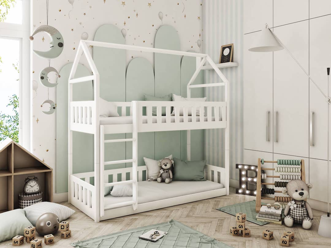 View Wooden Bunk Bed Pola White Without Mattresses information