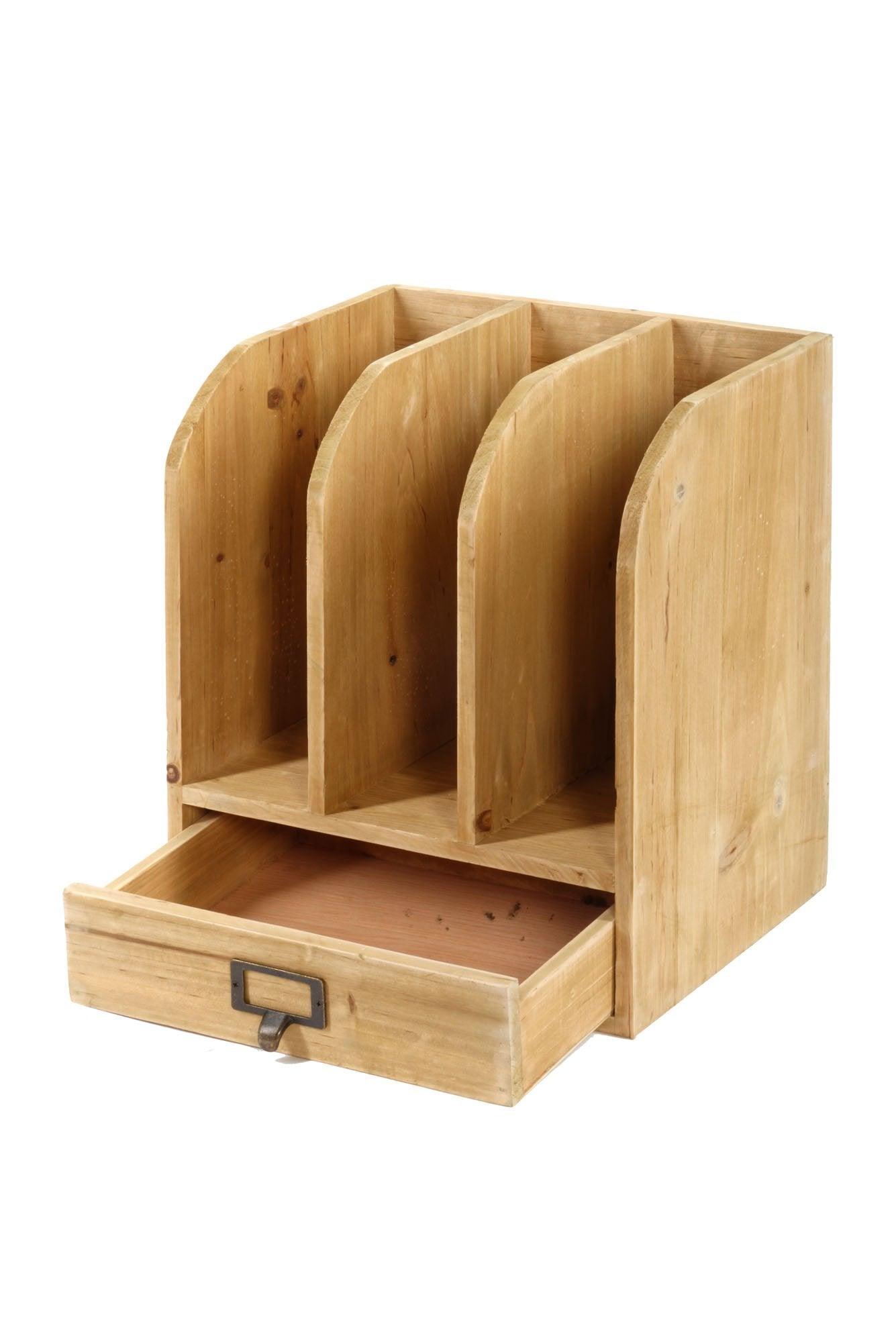 View Wooden Files with Drawer 30 x 23 x 35 cm information