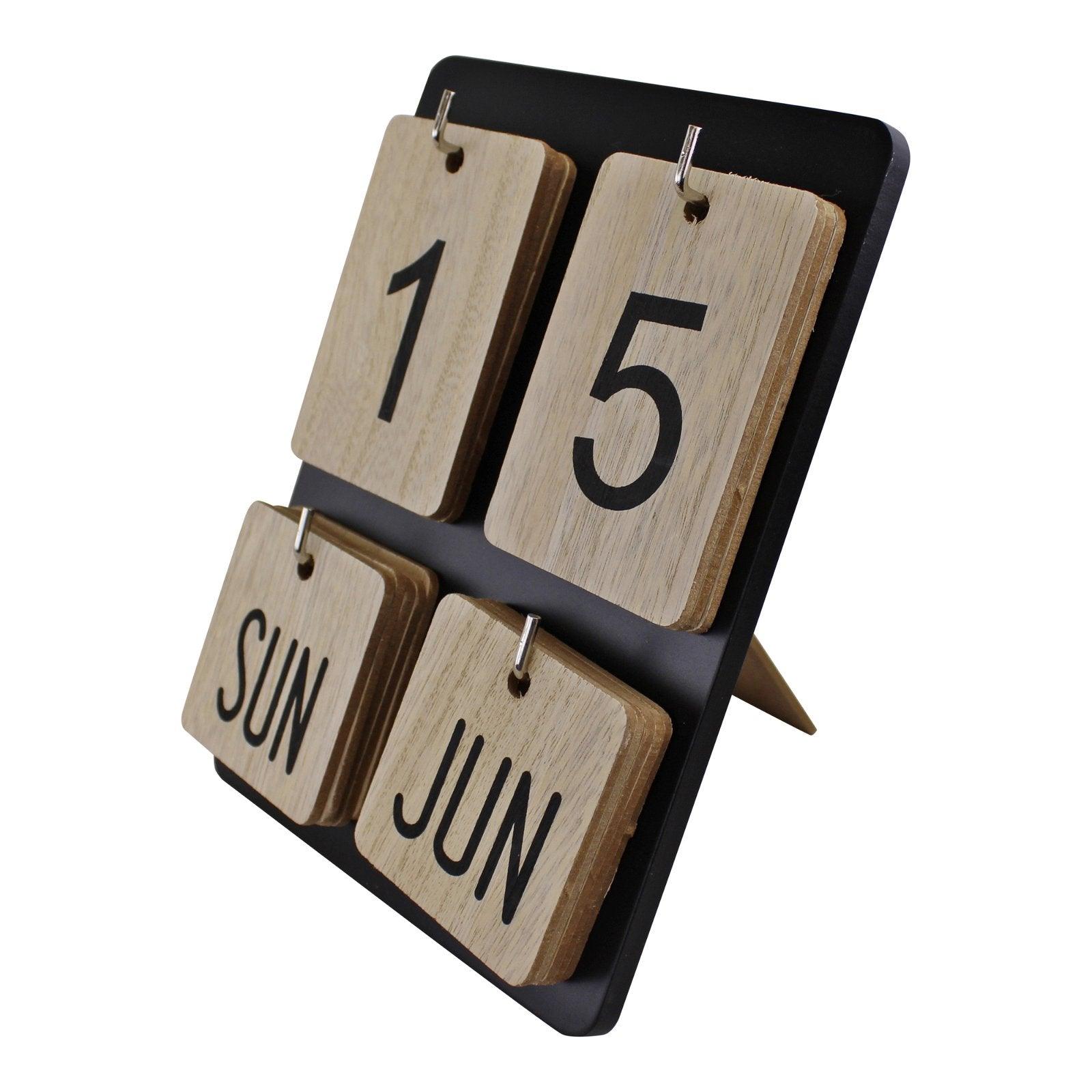 View Wooden Freestanding Photo Frame Style Perpetual Calendar information