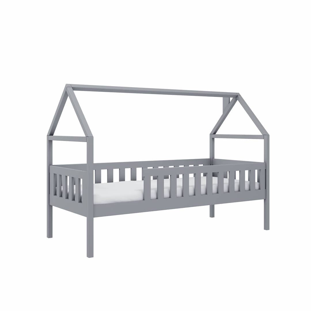 View Wooden Single Bed Domi Grey Without Mattresses information