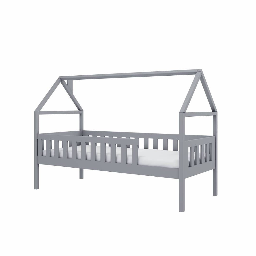 View Wooden Single Bed Domi Grey Foam Mattresses information