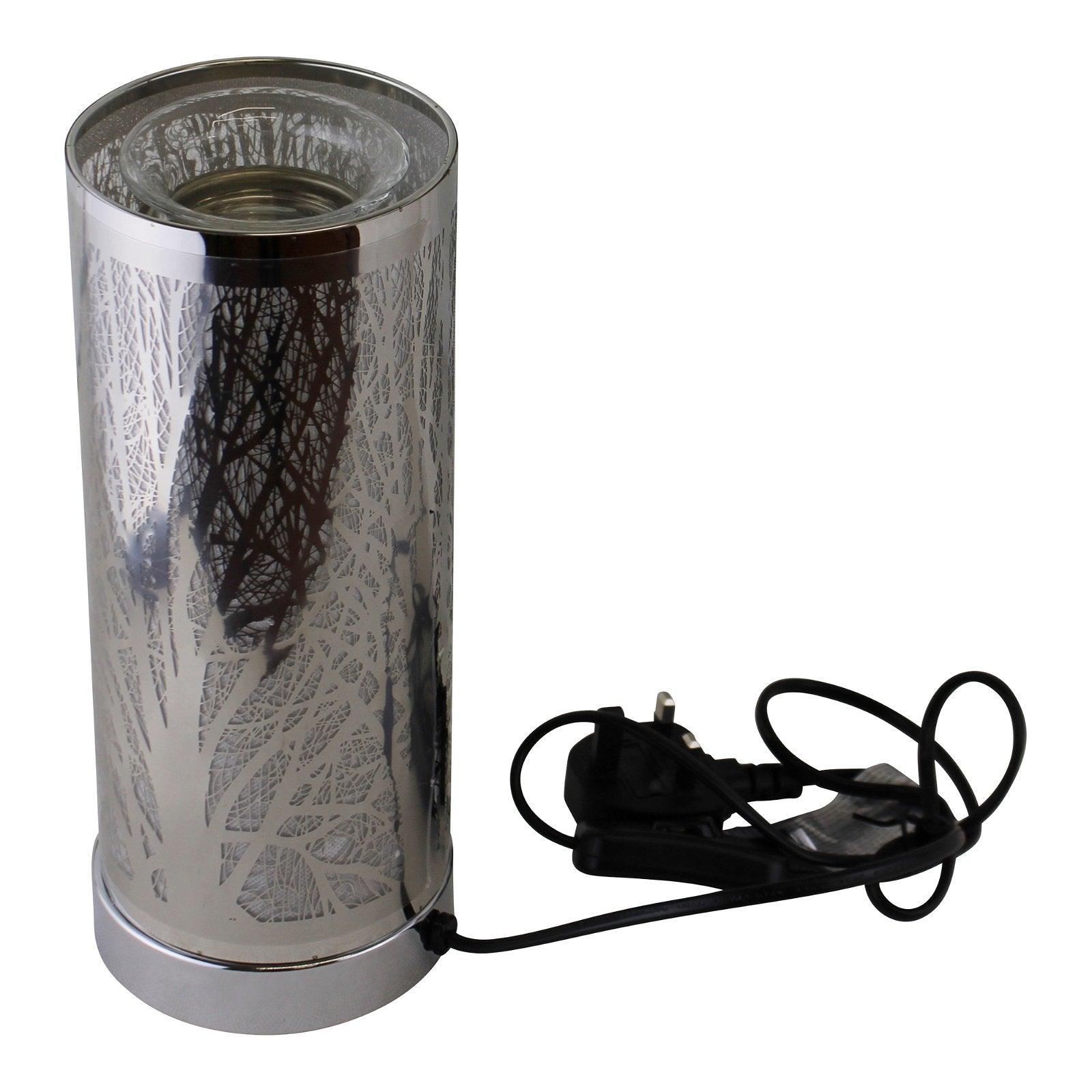 View Woodland Design Colour Changing LED Lamp Aroma Diffuser in Silver information