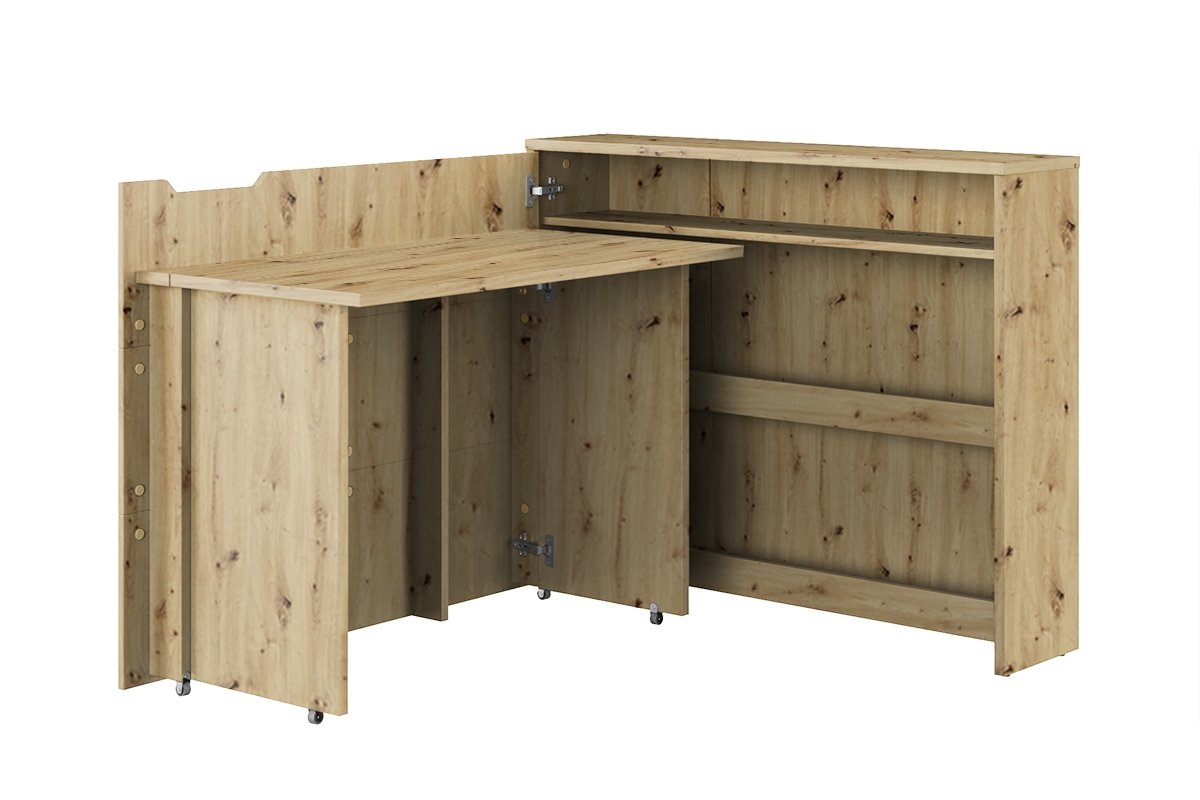 View Work Concept Convertible Hidden Desk With Storage Left Oak Artisan 115cm information