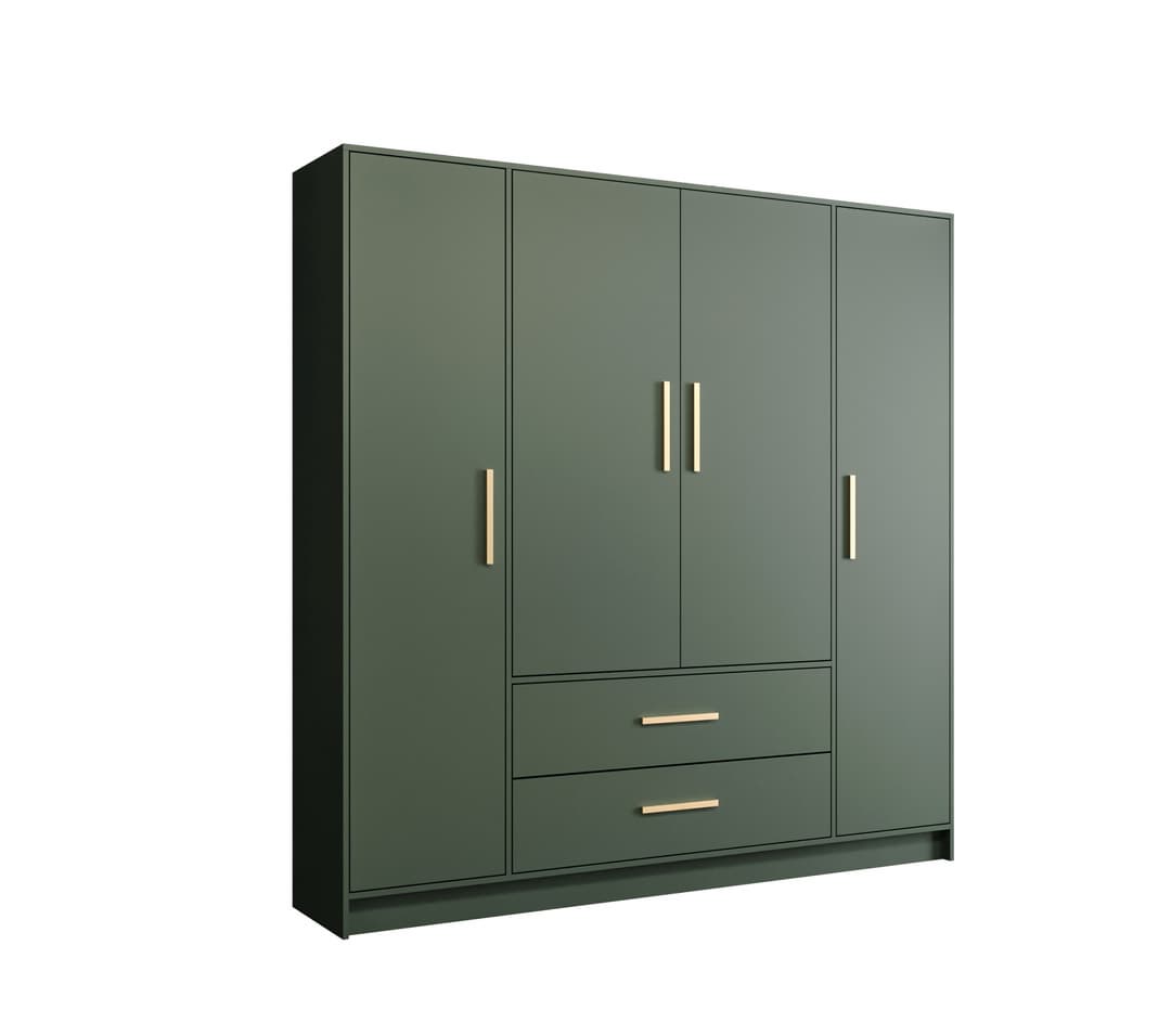 View Berlin I Hinged Door Wardrobe 201cm Green 201cm information