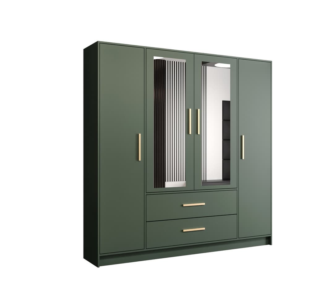 View Berlin Hinged Door Wardrobe 201cm Green 201cm information