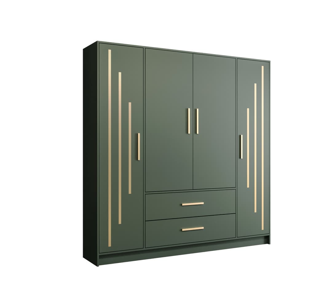 View Berlin V Hinged Door Wardrobe 201cm Green 201cm information