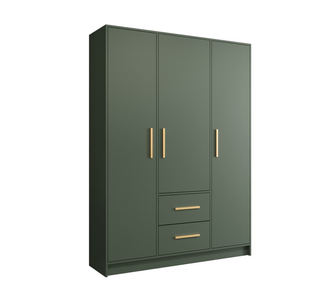 View Berlin I Hinged Door Wardrobe 153cm Green 153cm information