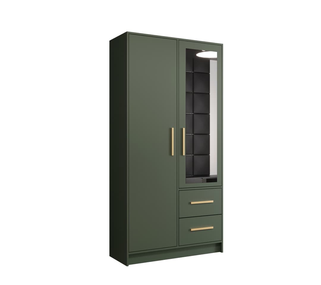 View Berlin Hinged Door Wardrobe 103cm Green 103cm information