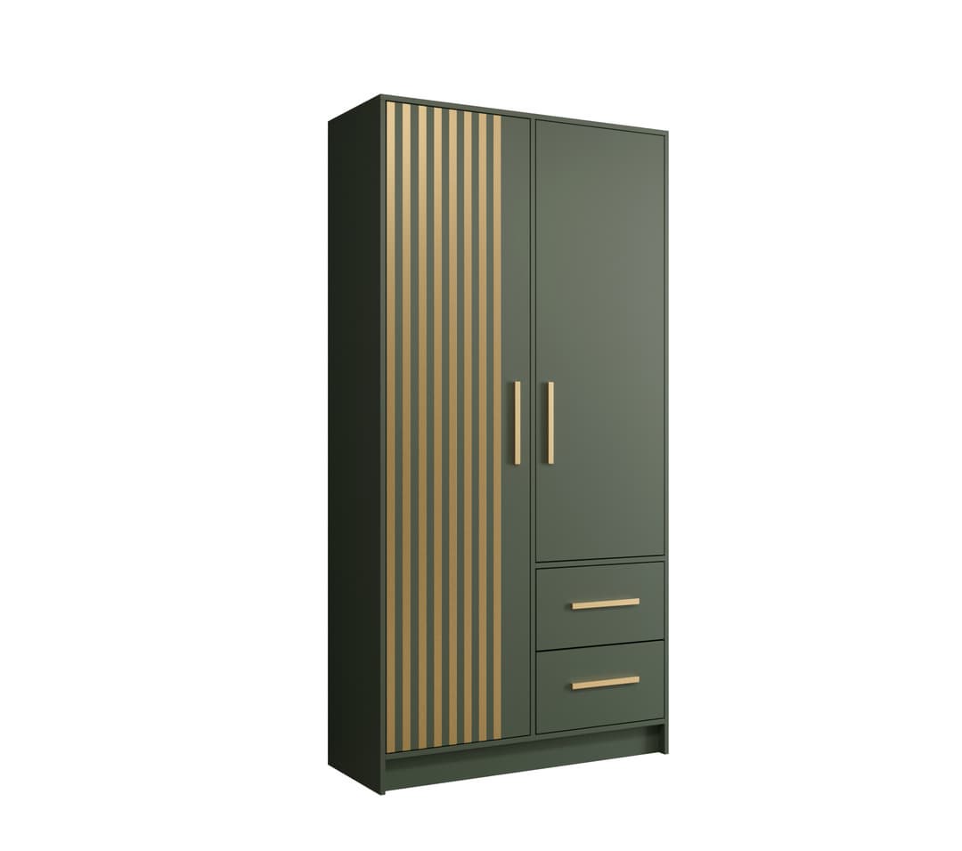 View Berlin VII Hinged Door Wardrobe 103cm Green 103cm information