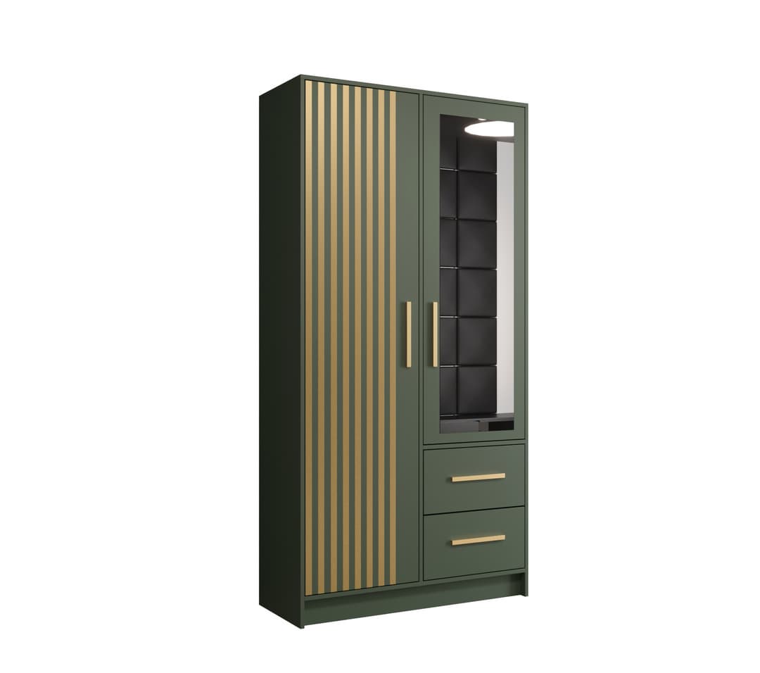 View Berlin VI Hinged Door Wardrobe 103cm Green 103cm information