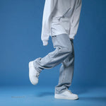 Spring Wide-leg Jeans Men&#39;s Fashion Casual Korean Jeans Men Streetwear Loose Hip-hop Straight Denim Trousers Mens M-2XL