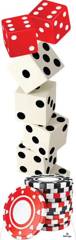 Vegas Cards and Dice Cardboard Standup  Cardboard standup, Cardboard  cutout, Playing cards