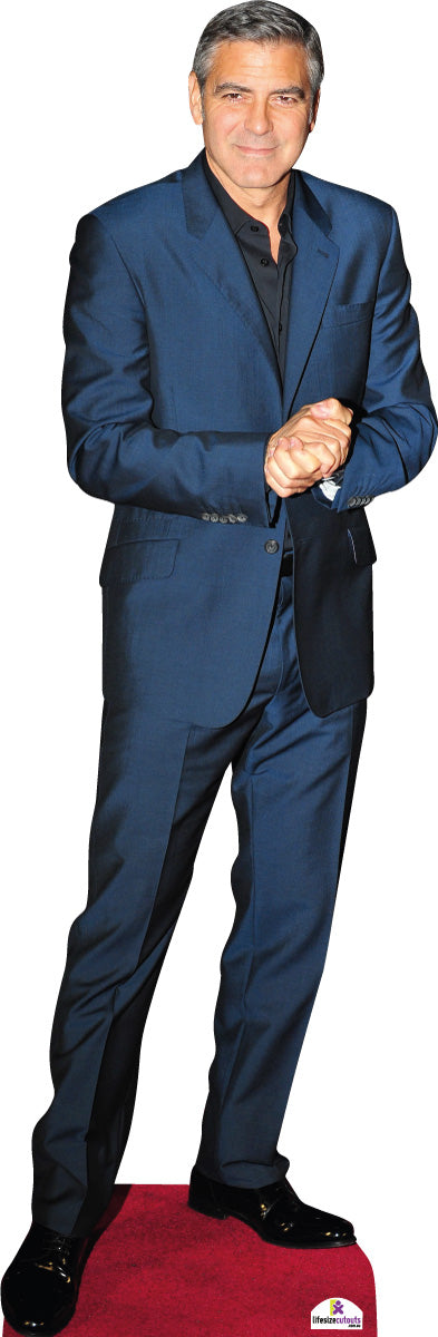 George Clooney Cardboard Cutout - Blue Suit | LifeSizeCutouts