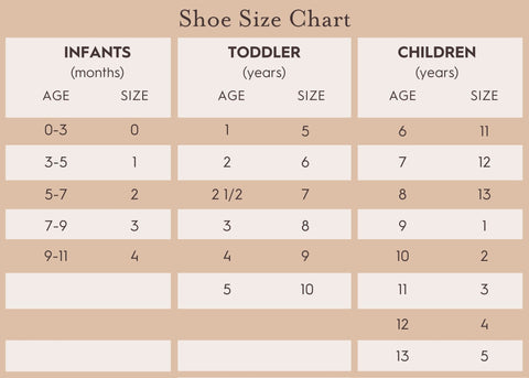 Children Shoe Size Chart – Laura Ashley